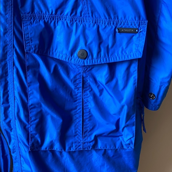 Athleta bright blue raincoat Sz XXS - Picture 5 of 13